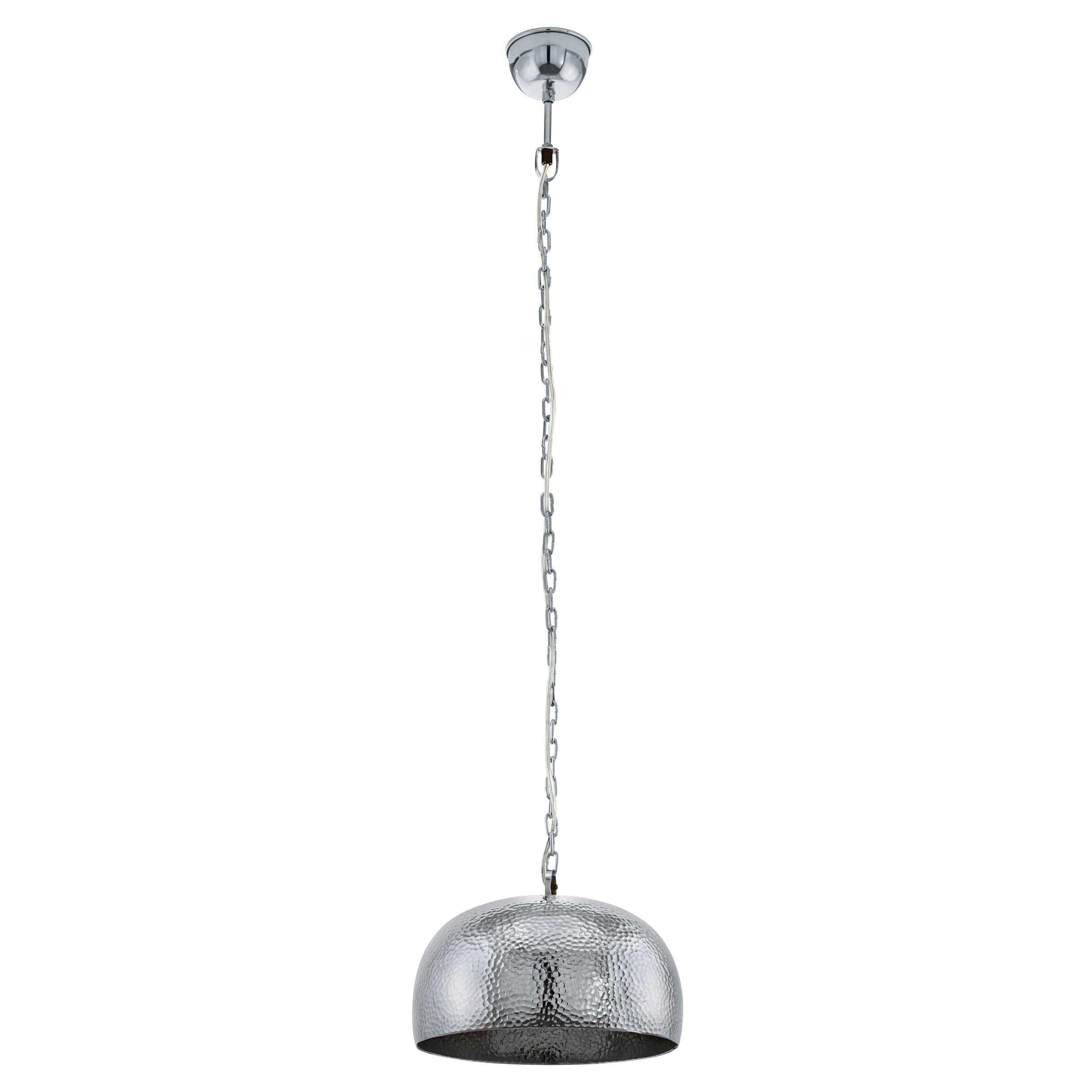 Eglo Pendant Lighting Dumphry, Ceiling Light Fitting in Metal Leaf Look, Hanging lamp for Dining and Living Room Made of Metal in Chrome-Finish, E27 Socket