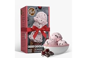 Triple Scoop - Premium Cherry Choc Chip Ice Cream Mix For Ice Cream Maker. Simple, Easy, Delicious. From Gourmet Mix To Maker in 5 Min, Makes 2 Creamy Qrts, Made in USA (1 Pack, Cherry Choc Chip)