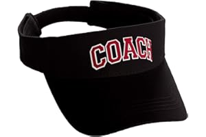 I&W HATGEAR Custom Sport Sun Visor Hat A to Z Initial Team Letters, Black Visor White Black