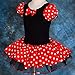 Dressy Daisy Toddler Girls' Polka Dots Halloween Christmas Fancy Dress Dance Costume with Headband Size 2T to 3T Red & Black