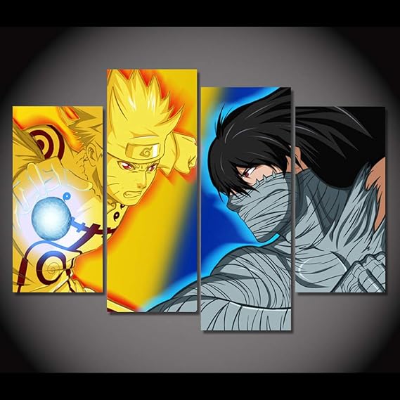 QJXX Modern Wall Art Naruto Shippuden Character Picture Canvas Print for Home