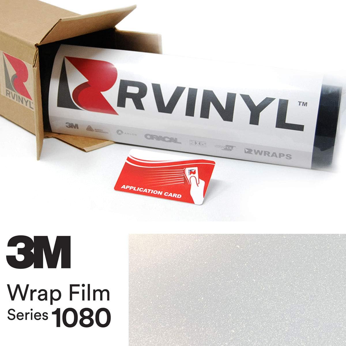 3M 1080 SP240 Satin Frozen Vanilla 5ft x 1ft W/Application Card Vinyl Vehicle Car Wrap Film Sheet Roll