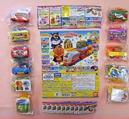 Amazon ガシャポンアンパンマン文字レール11すべて11種列車vanishes ロボット 子ども向けフィギュア おもちゃ
