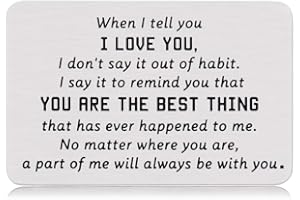 NUBARKO Christmas Gifts for Husband Boyfriend Stocking Stuffers Anniversary Valentines Gift for Husband Him Boyfriend Gifts from Girlfriend Birthday Gifts Engraved Insert Card Meaningful Gifts for Husband