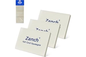 Zanch Felt Squeegee Window Tint Tools Wool Soft Felt Card Squeege for Vinyl, Shrink Squeegee Automotive Window Tint Squeegee Wrap Squeegee Tool for Car Wrapping, Window Tint Film Installing Tool-3PCS