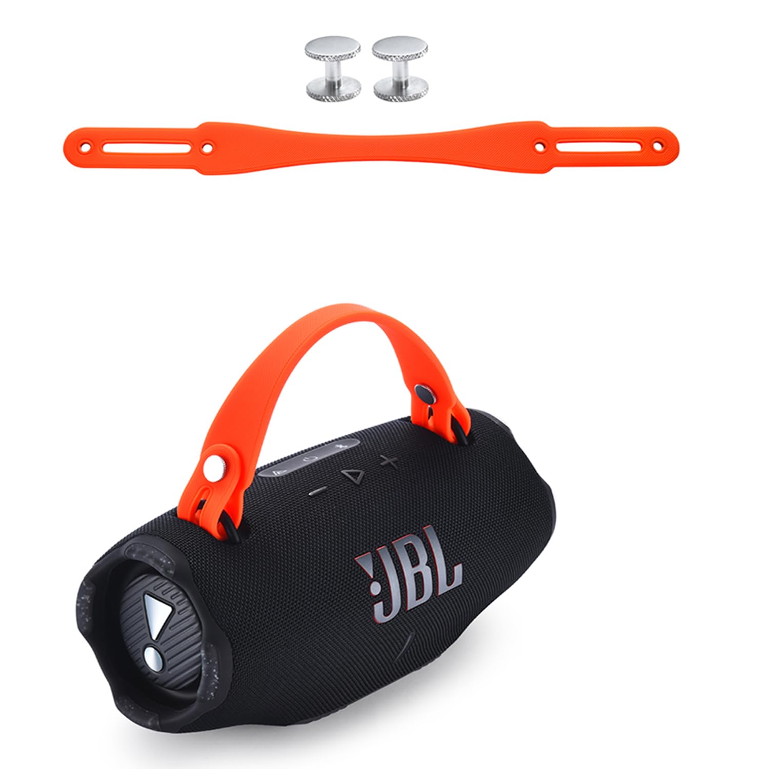 Hzycwgone Carrying Strap for JBL Xtreme 5/Xtreme 4/Xtreme 3/Xtreme 2 Portable Bluetooth Speaker,for JBL Xtreme 5/4/3/2 Silicone Removable Speaker Handle Accessories(Orange)