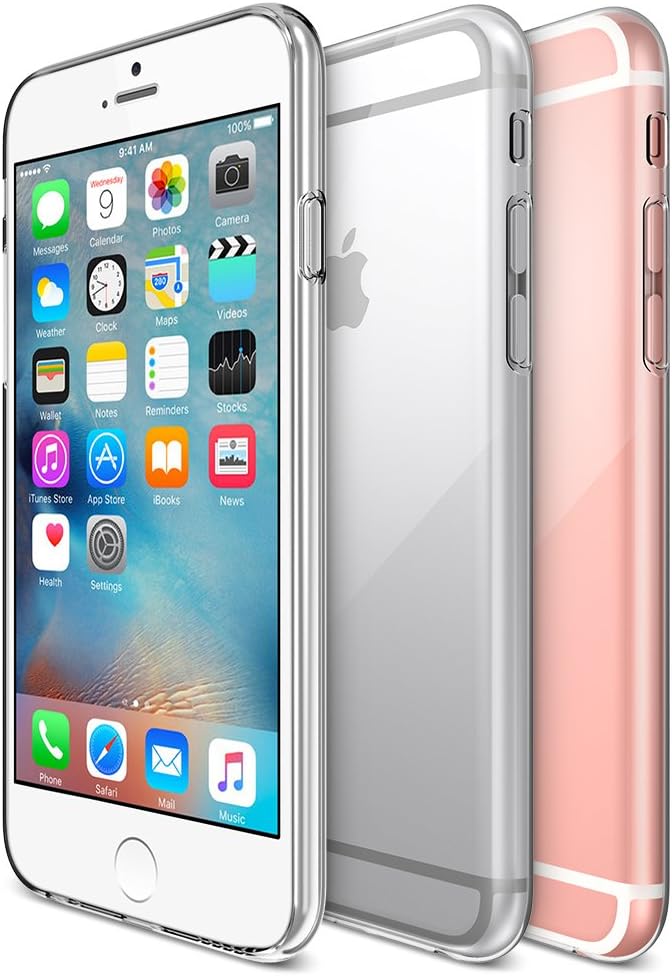 iPhone 6S Case, Maxboost [Liquid Skin] iPhone 6 Case [0.4mm] Soft Flexible Extremely Thin Gel TPU SkinFeels Like Nothing There Scratch-Proof iPhone 6 (2014) / 6S 4.7" (2015) Cover -Ultra Clear