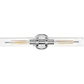 Hinkley Vaughn 51452CM Two Light Bath Vanity Fixture, Industrial Sleek, Mounts Vertically or Horizontally, Damp-Rated, Chrome