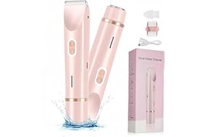 GASSWED Mysecrettop Shaver, Electric Lady Shaver - Comfort 2 in 1 Electric Lady Shaver for Pubic Hair, Triangulary New Model Mini Dual-Head Electric Shaver, Womens Dual Head Bikini Trimmer (Pink)