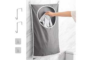 Large Hanging Laundry Hamper, Wall Mounted Laundry Bag, Collapsible Dirty Clothes Hamper, Hanging Laundry Hamper Bag Over the