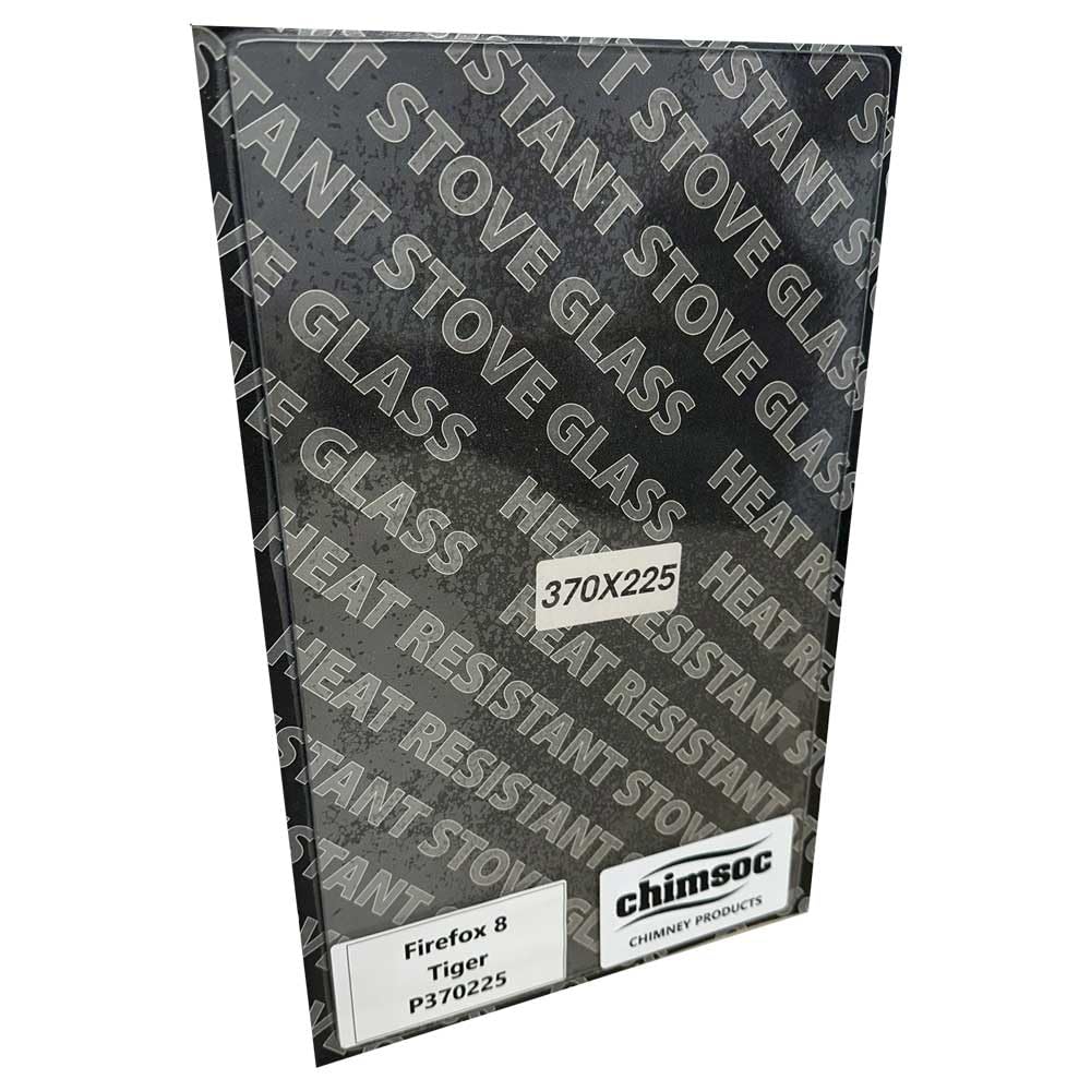 Chimsoc Replacement Stove Glass - Firefox 8 / Tiger (370mm x 225mm Rectangular)
