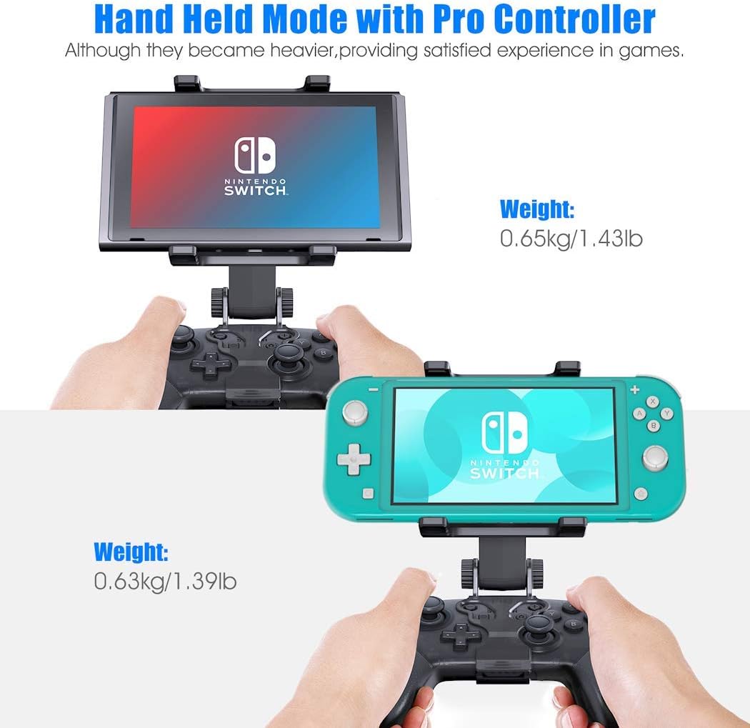 OIVO Switch Pro Controller Clip Mount for Nintendo Switch/Switch Lite, Clip Clamp Holder Mount for Nintendo Switch Pro Controller - Adjustable Stand Included (2 in 1): Electronics