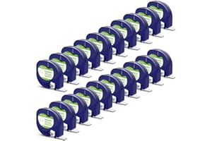 White Paper Label Tape 91200 91330 12mmx4m Compatible for LT-100H LT-100T 200B QX50 Label Maker Printer(10 Pcs)