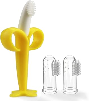 banana silicone teether toothbrush