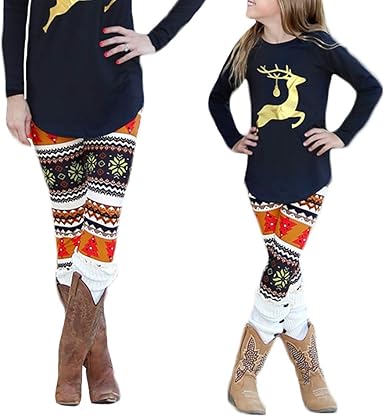 mom and daughter matching leggings