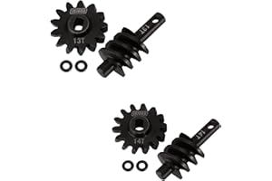 INJORA Axle Gear Overdrive Worm Differential 13T 14T Steel Gear Upgrade Parts for AX24 Axial SCX24 C10 JLU Gladiator Bronco 1/24 RC Crawler Car, 2PCS