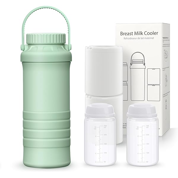 Portable Breast Milk Cooler - 24 Hour Cooling, Stainless Steel Liner, Holds 2 Bottles, BPA-Free For Travel