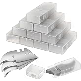Hicarer 100 Pcs Concave Hook Trimming Blades for Floor Scraper Leather | Concave Trimming Blade Hook Floor Scraper Precision Cutting Tool