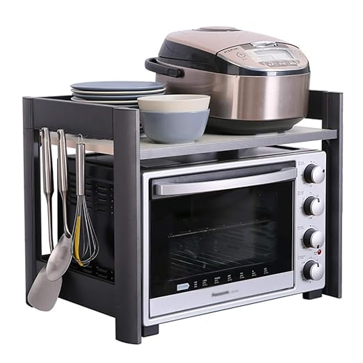 ACZZ Repisa para estantes de hornos de cocina, 2 capas de espacio ...