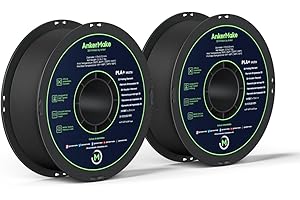 AnkerMake PLA+ Matte 3D Printing Filament, AnkerMake Official Filament, 2-Pack, 4.4 lb / 2 kg, Matte Texture, Smooth, Designed for High-Speed Printing - Matte Black