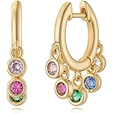 MYEARS Women Earrings Gold Huggie Hoop Ear Stud Cuff 14K Small Simple Hypoallergenic Everyday Jewelry