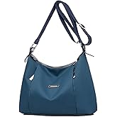 WITERY Nylon Crossboby Bags for Women Medium Crossbody Purses for Women Pocketbooks Multi-Pocket Shoulder Handbag Hobo Bag