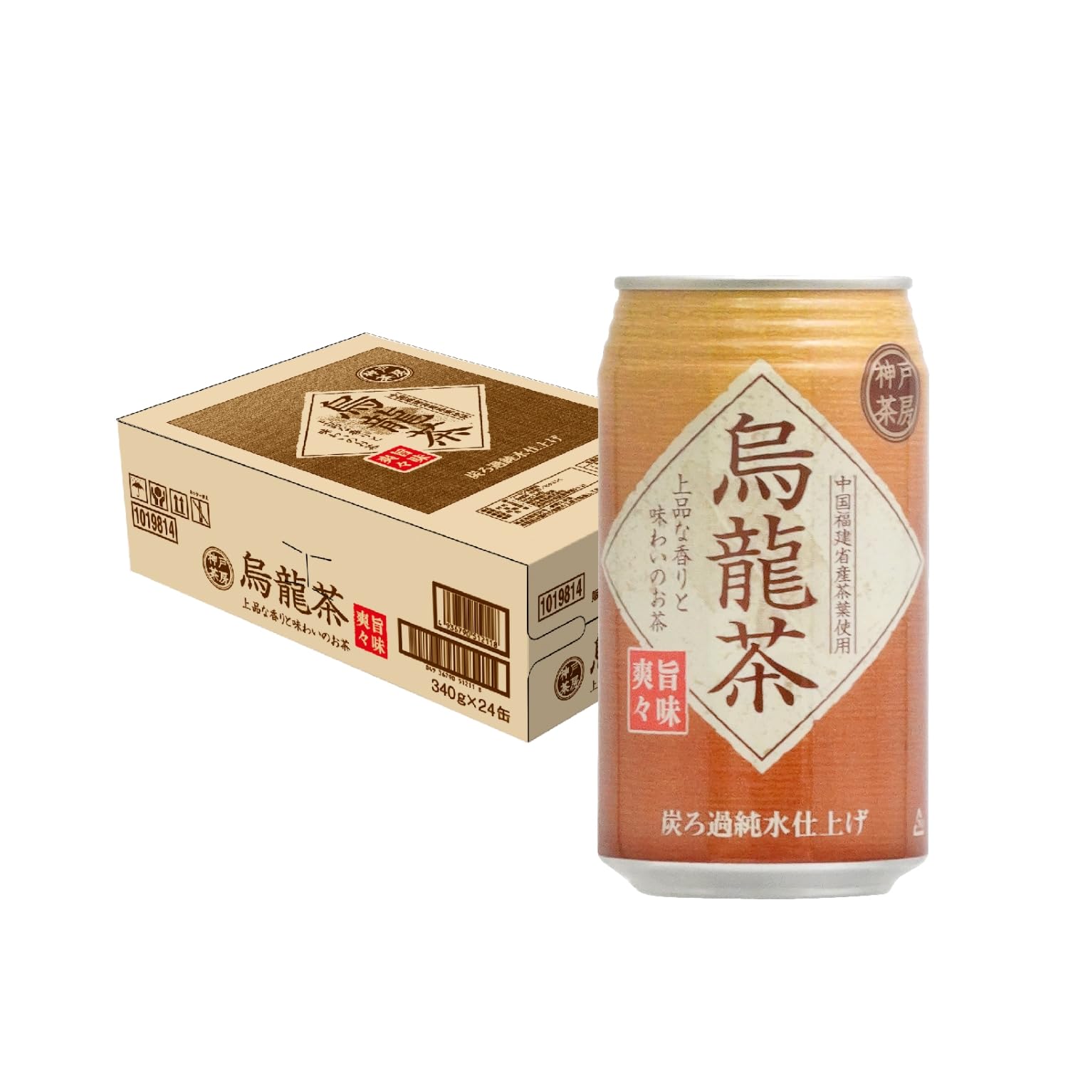 神戸茶房 烏龍茶 缶 340g ×24本 [ 無香料 無着色 国内製造 ウーロン茶 ]商品画像