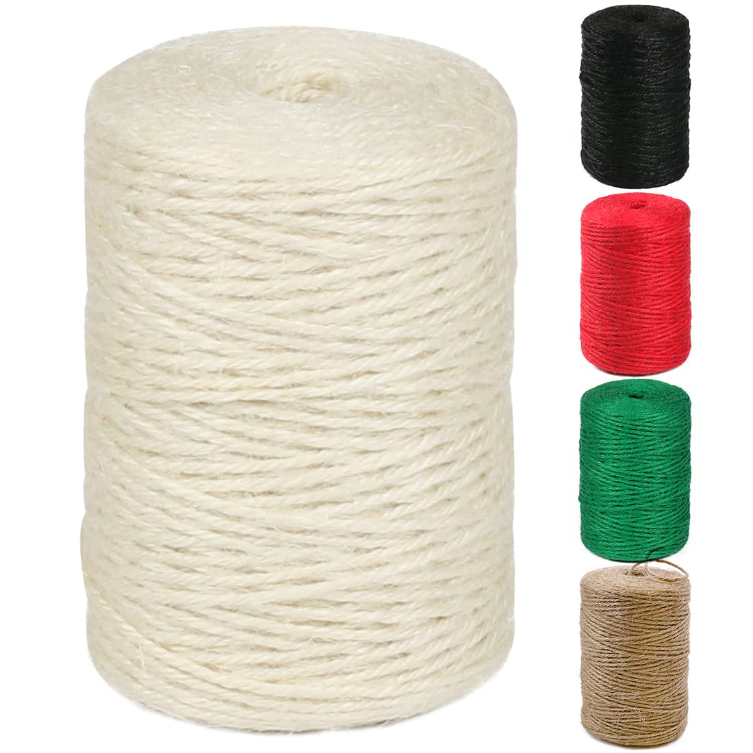 PerkHomy Natural Jute Twine 600 Feet Long Colored