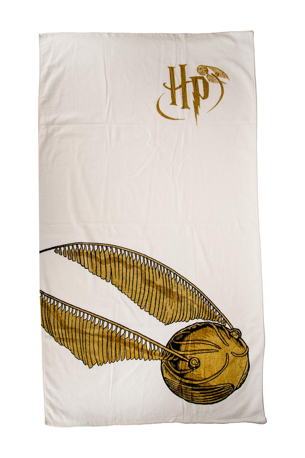 Groovy Golden Snitch Harry Potter Towel 75cm x 150cm 100% Genuine Official Licensed Product Cotton Bath Sheet, White, One Size, 93214