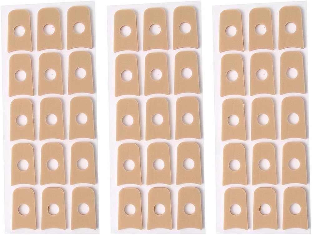 Healifty 45pc U Shape Callus Cushions Soft Foam Corn Pads Waterproof Toe Foot