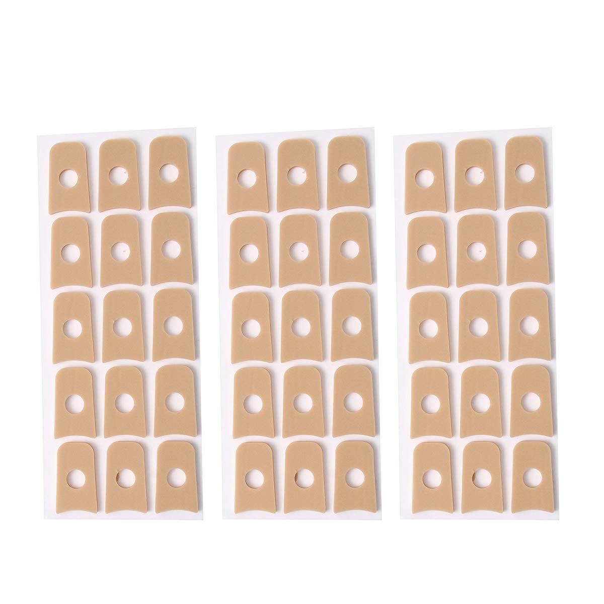 Healifty 45Pcs Self Adhesive Callus Cushions U Shaped Cushion Soft Foam Corn Pads Waterproof Toe and Foot Protectors