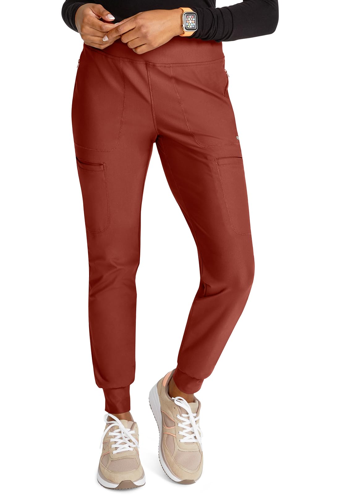 Photo 1 of Cherokee Scrubs for Women Pant with Mid Rise Tapered Leg Drawstring Moisture Wicking Easy Care & 360° Stretch Fabric Plus Siz