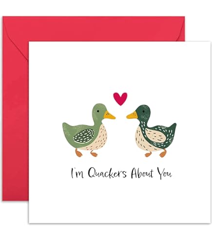 Quackers About You Card - Funny Duck Pun Greeting Card For Valentine's Or Special Occasions