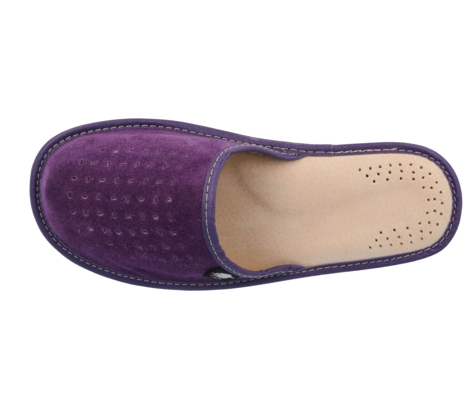 Suede Womens Slippers with Orthopeadic Insole, Size 4,5,6,7,8 UK (6 UK/39 EU, Purple)