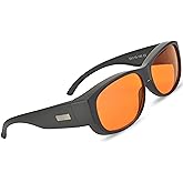 Spectra479 - Fit Over 99.9% Blue Light Blocking Glasses for Sleep - Amber Nighttime Eyewear - Turn your Prescription & Reading Glasses Into World-Class Blue Blockers