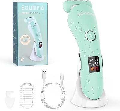 Solimpia Women Electric Shaver Cordless Wet Dry IPX6 USB Rechargeable
