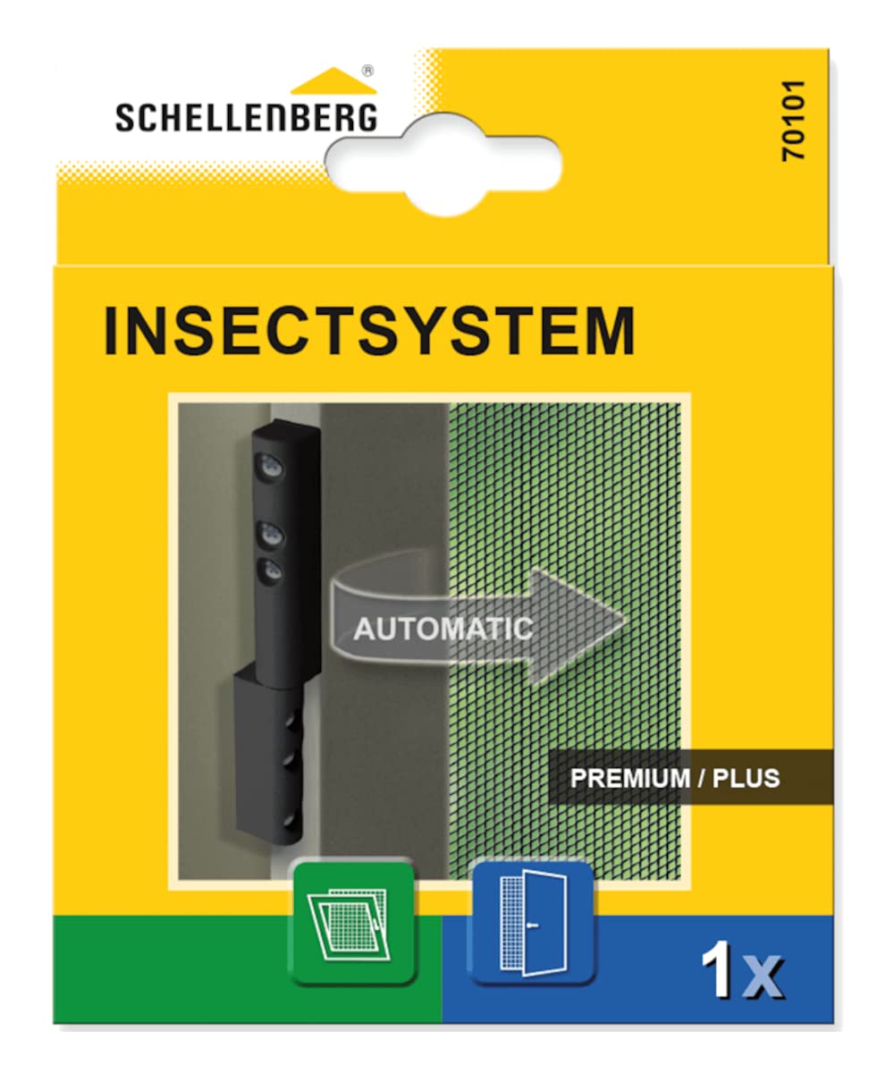 Schellenberg 70101 Hinges with Closing Springs for Insect Door and Window Net Anthracite – 1 Piece