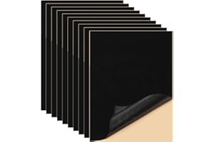 Self Adhesive Felt Sheets, 10Pcs Black Adhesive Velvet Fabric Sheets Sticky Back Felt Fabric 8.3 x 11.8 Inch for Drawer Liner