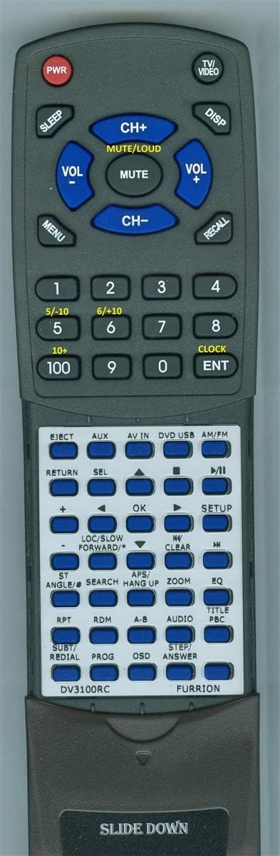 Replacement Remote for FURRION DV3100-RC, DV3100