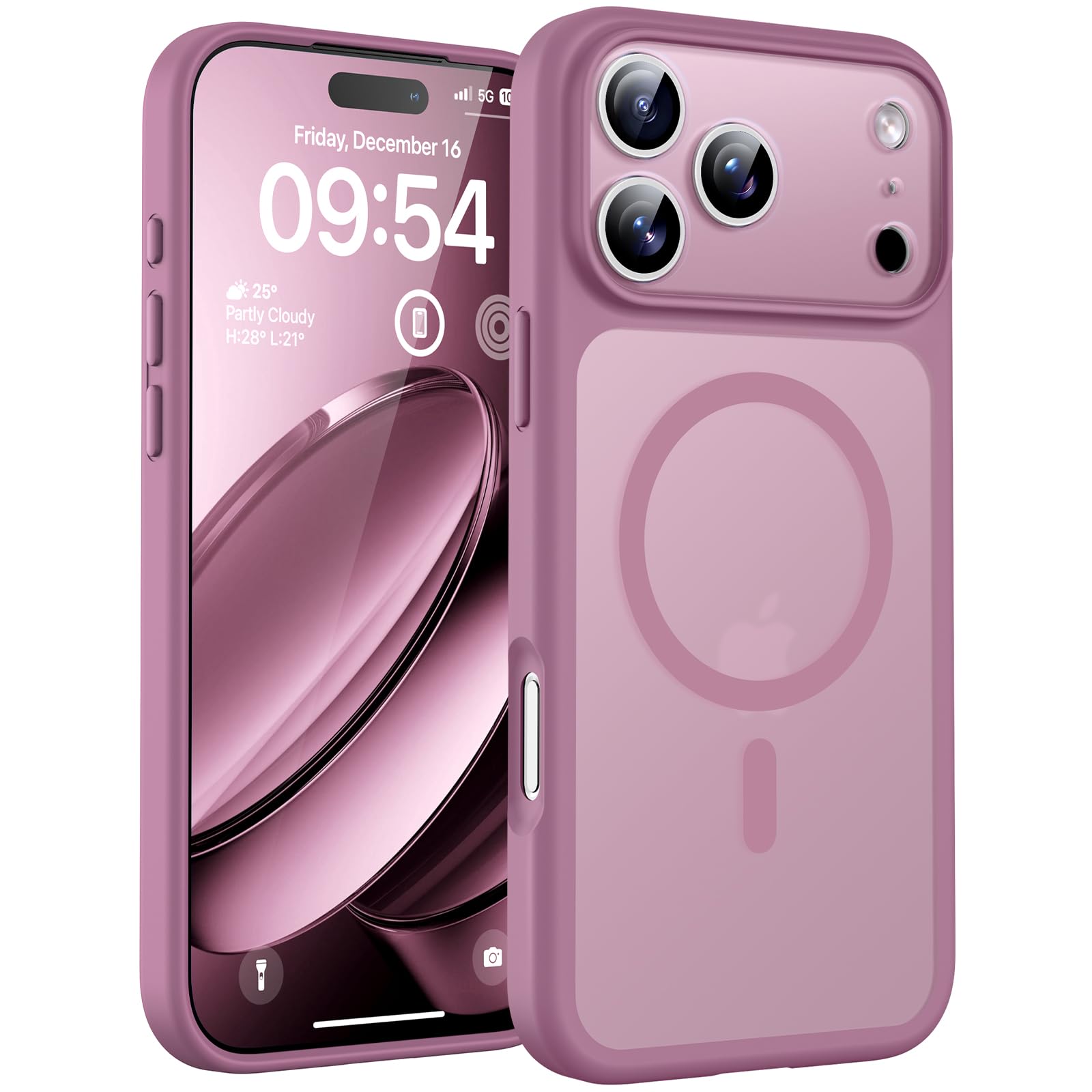 Photo 1 of TOCOL for 17 ProMax Case, Full Camera Protection, Built-in Magnetic Ring, Compatible with Magsafe Charger, Translucent Matte Phone Case for 17 ProMax 6.9 inch (Lilac Purple)