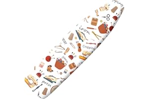 CLIDULI Extra Thick Ironing Board Cover and Pad, 15x54 Ironing Board Cover, Resist Scorching and Staining,Elastic Edges,Art of Life Iron Sew Laundry