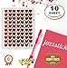 Jazzstick Valentine's Day Red Heart Stickers 10 Sheets (VST01A17)