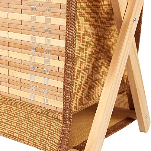 Magazine Holder Baskets - 2-Pack - Newspaper Rack - Foldable Bins Suitable for Bathrooms, Living Rooms, Bedrooms, Office | Brown, 12.6 x 13.5 x 8.25 Inches