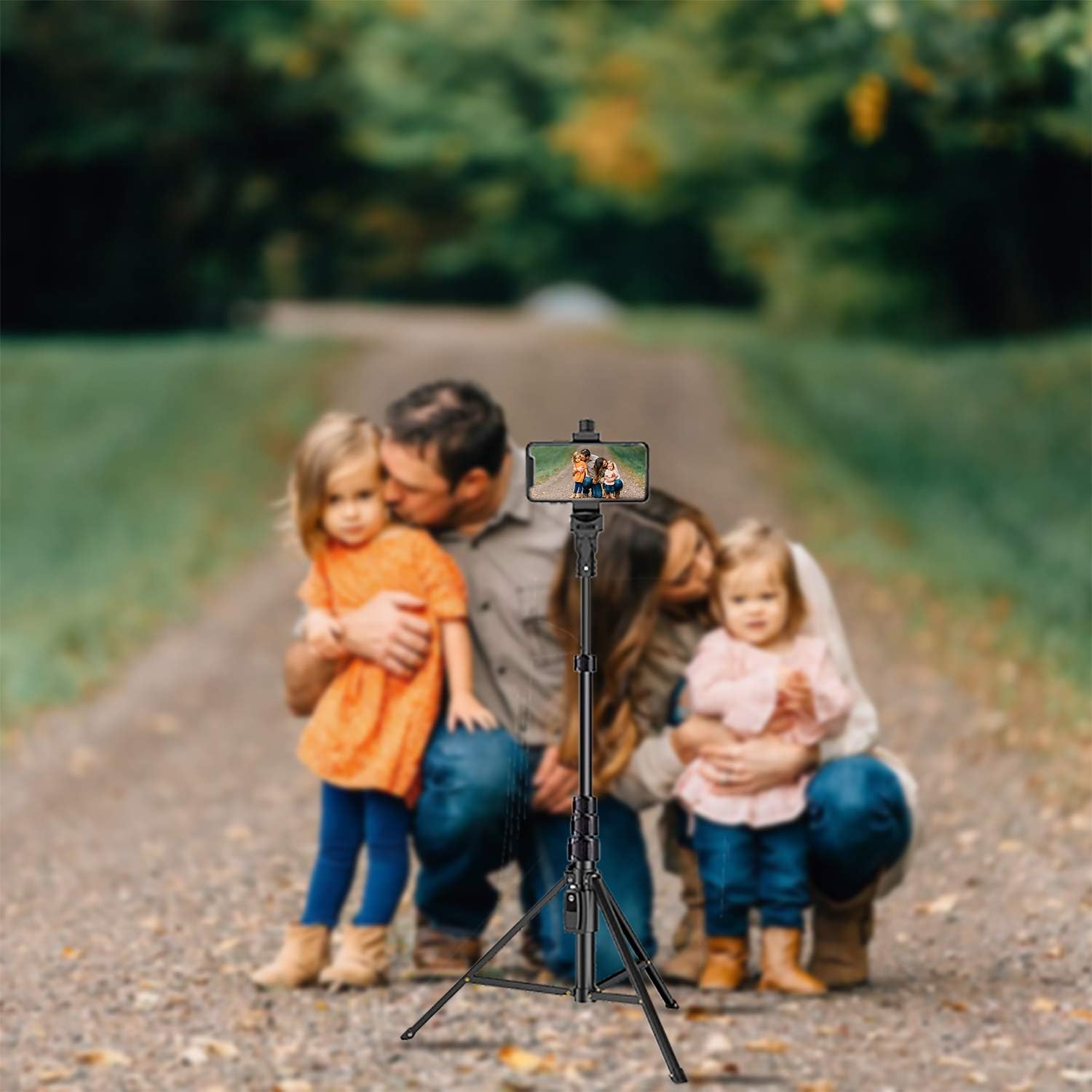 Phone Tripod Stand Selfie Stick 54 Inch Portable Aluminum Alloy with Wireless Remote Shutter for iPhone 12 11 pro Xs Max Xr X 8 7 6 Plus, Android Samsung Galaxy Smartphone Tripod Vlog/Live Stream: Camera & Photo