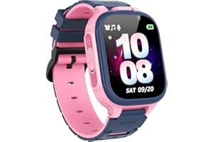 OVV Kids Smart Watch for Girl Boy Ages 4-12 with 24 Learning Games Dual Camera Video MP3 Player Pedometer Flashlight Alarm Clock Calculator 1.54" Touchscreen Child Digital Watch Educational Toys