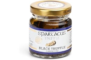 SPARTACUS TRUFFLE Black Truffle Carpaccio 40g – Sliced Black Truffles Preserved in Extra Virgin Olive Oil – Gourmet Truffle Delicacy – Authentic Italian Truffle Slices for Pasta, Risotto, Pizza & Fine Dining