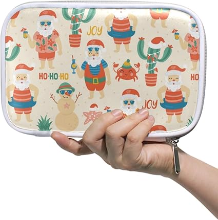 Amazon Chovy ペンケース 大容量 おしゃれ かわいい 高校生 筆箱 女の子 中学生 男の子 ふでばこ 筆入 軽量 Pu レザー 革 サンタクロース かわいい 可愛い おもしろ 文房具 ペンポーチ 化粧ポーチ ポーチ 多機能 プレゼント対応 ペンケース 文房具 オフィス用品