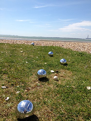 Big Game Hunters 8 Boules Set mit Rostschutz und Luxuriöser Tragetasche aus Segeltuch - Robustes 8 Boules Set, Poliert und Graviert Offizielle Größe – Bild 7