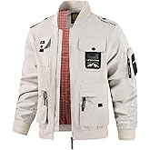 LEDUNTINO Men's Bomber Jacket, Lightweight Casual Spring Fall Windbreaker, Travel Hiking Golf Jackets