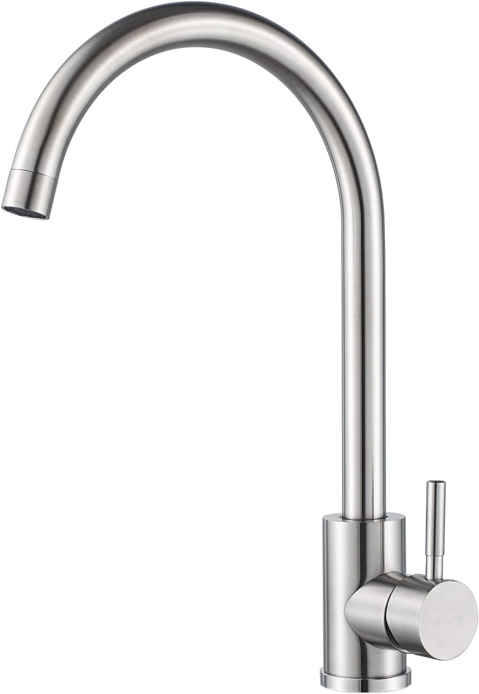Kohonby Single Handle High Arc Kitchen Faucet Stainless Steel Brushed Nickel, Commercial Single Hole Kitchen Sink Faucet, Modern One Hole Bar Sink Faucet - - 